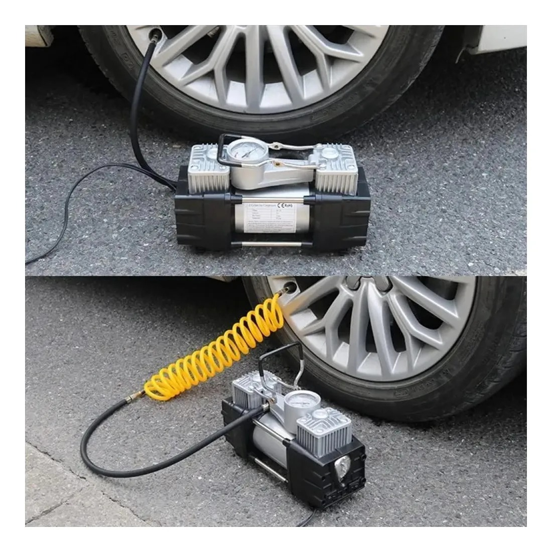 Compresor Doble cilindro Portatil